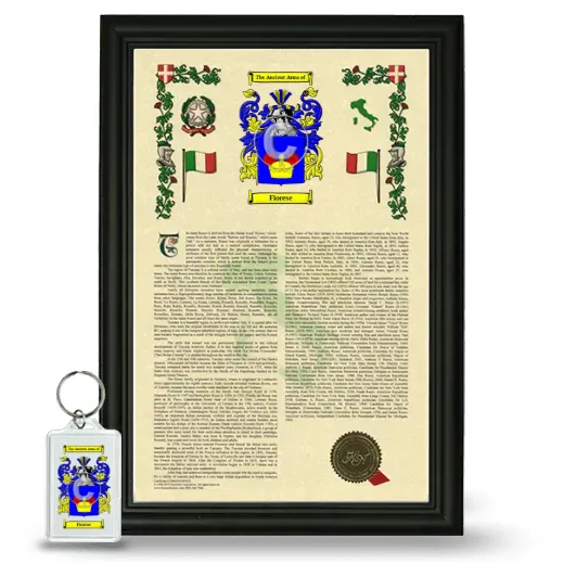 Fiorese Framed Armorial History and Keychain - Black