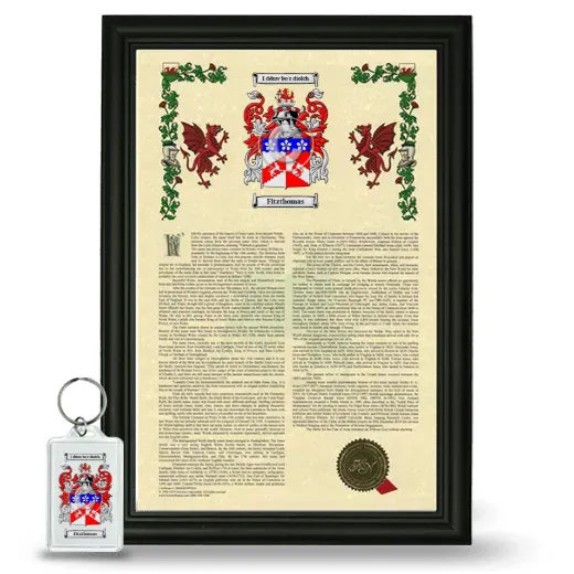 Fitzthomas Framed Armorial History and Keychain - Black