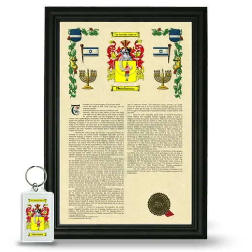 Fleischmann Framed Armorial History and Keychain - Black