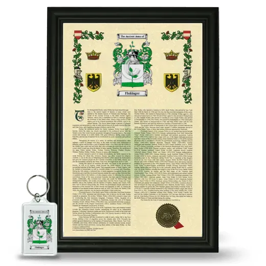 Flukinger Framed Armorial History and Keychain - Black