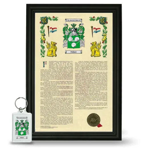 Folmer Framed Armorial History and Keychain - Black