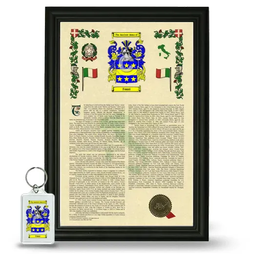Fonsi Framed Armorial History and Keychain - Black