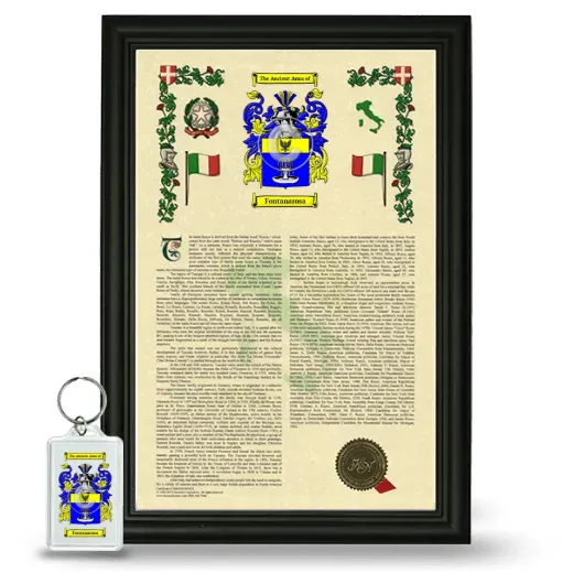 Fontanarosa Framed Armorial History and Keychain - Black