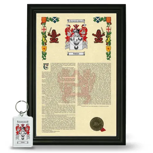 Fornes Framed Armorial History and Keychain - Black