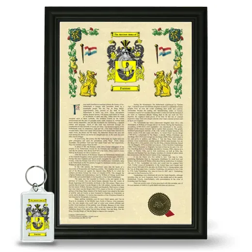 Forster Framed Armorial History and Keychain - Black
