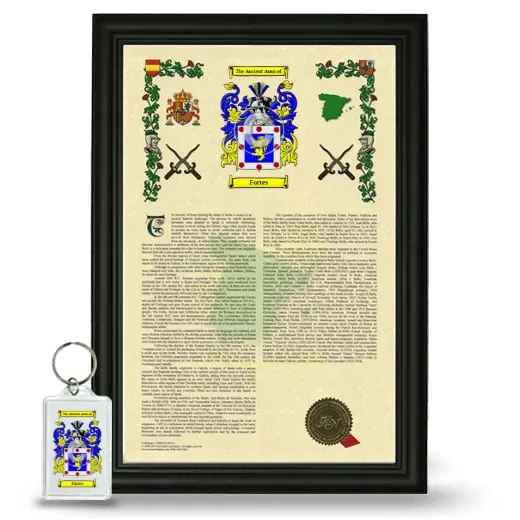 Fortes Framed Armorial History and Keychain - Black