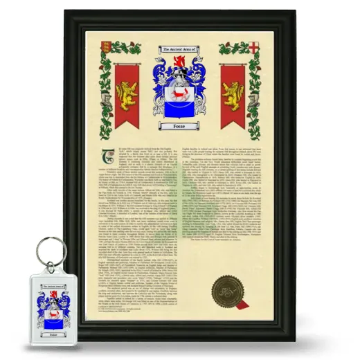 Fosse Framed Armorial History and Keychain - Black