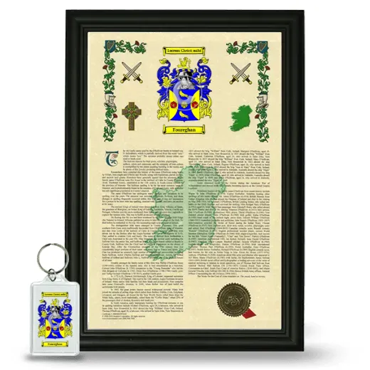 Foureghan Framed Armorial History and Keychain - Black