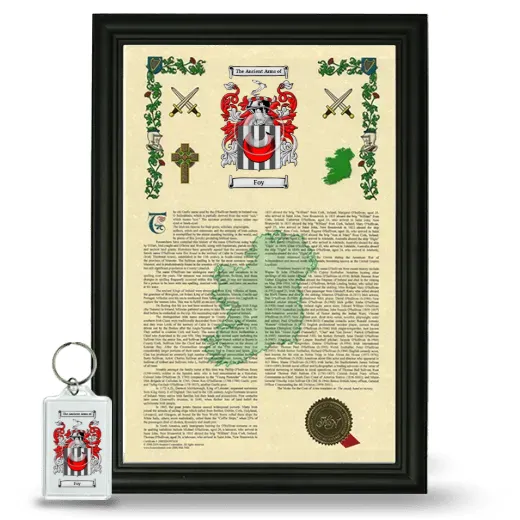 Foy Framed Armorial History and Keychain - Black