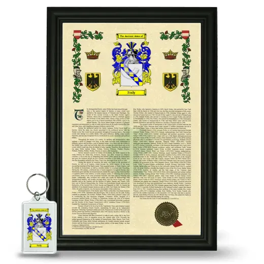 Fraly Framed Armorial History and Keychain - Black