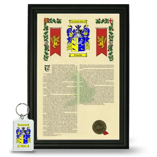 Francens Framed Armorial History and Keychain - Black