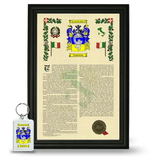 Francescon Framed Armorial History and Keychain - Black