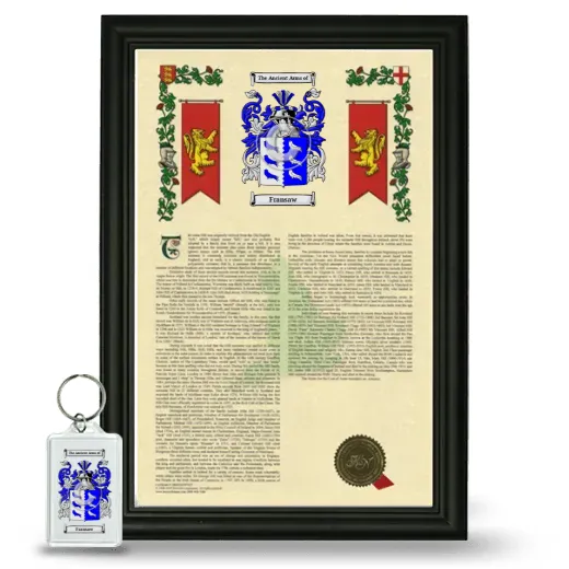 Fransaw Framed Armorial History and Keychain - Black