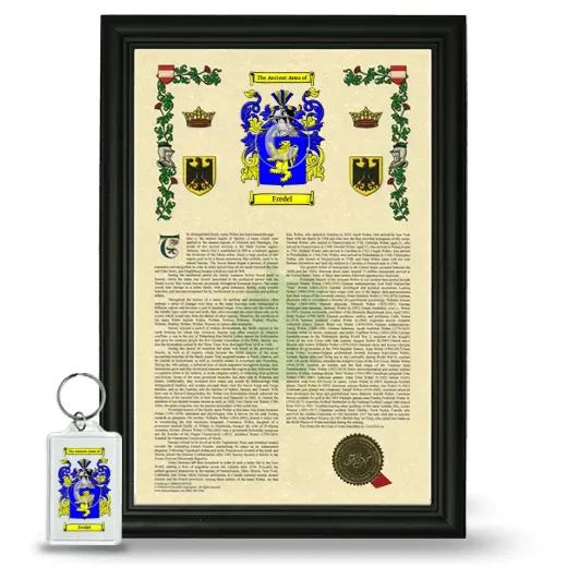 Fredel Framed Armorial History and Keychain - Black