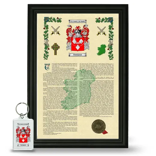 Freement Framed Armorial History and Keychain - Black