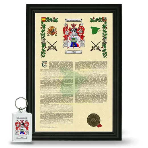 Frias Framed Armorial History and Keychain - Black
