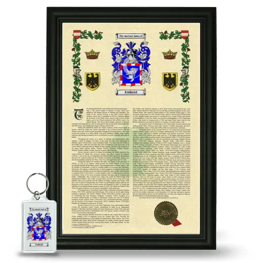 Friderici Framed Armorial History and Keychain - Black