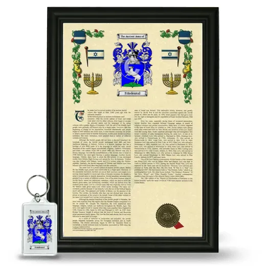 Friedental Framed Armorial History and Keychain - Black