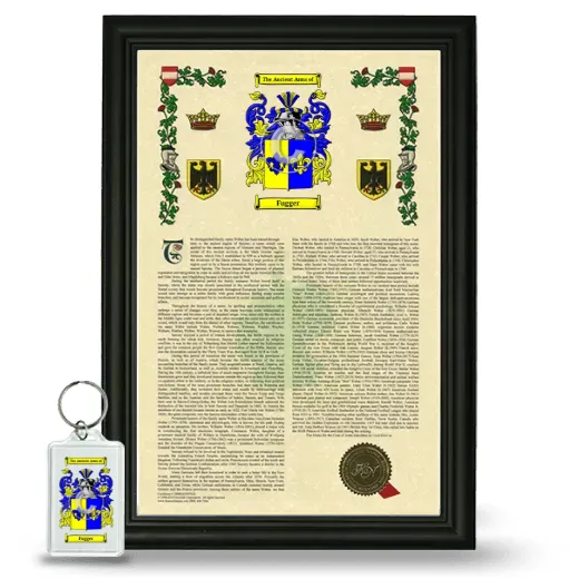 Fugger Framed Armorial History and Keychain - Black