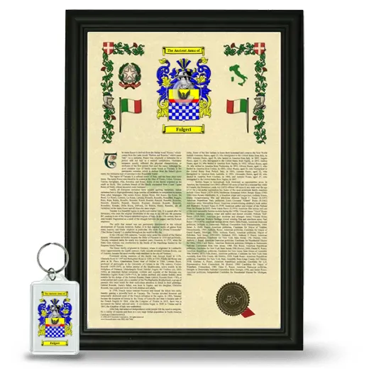 Fulgeri Framed Armorial History and Keychain - Black