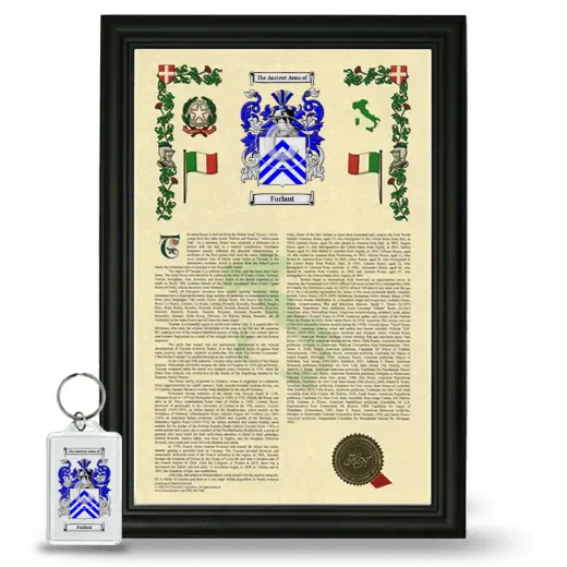 Furlani Framed Armorial History and Keychain - Black