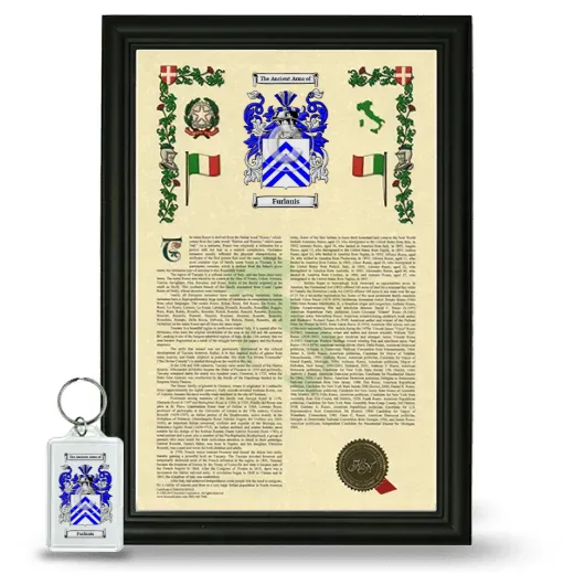 Furlanis Framed Armorial History and Keychain - Black
