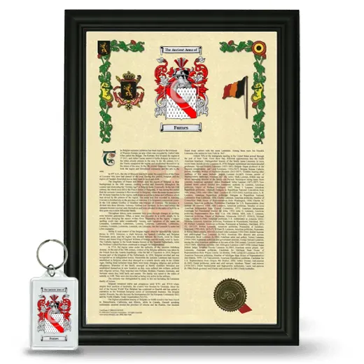 Furnes Framed Armorial History and Keychain - Black