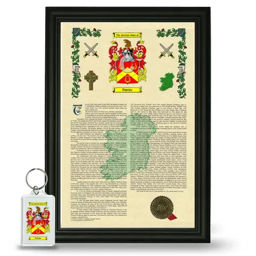 Furryn Framed Armorial History and Keychain - Black