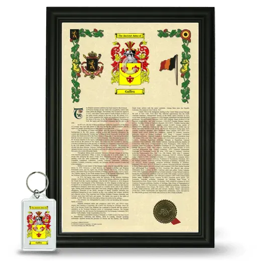 Gaffen Framed Armorial History and Keychain - Black