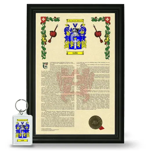 Gaible Framed Armorial History and Keychain - Black