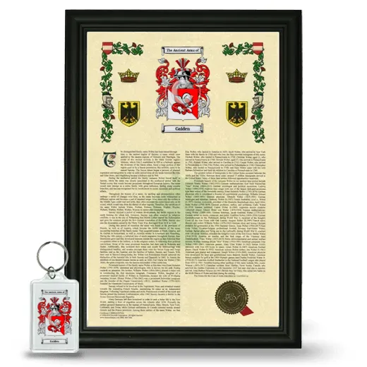 Gaiden Framed Armorial History and Keychain - Black