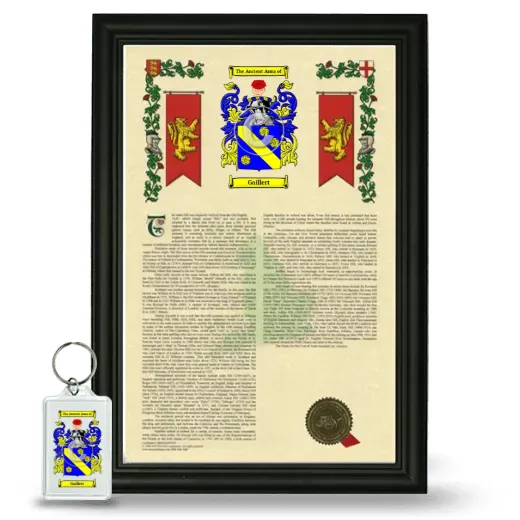 Gaillert Framed Armorial History and Keychain - Black