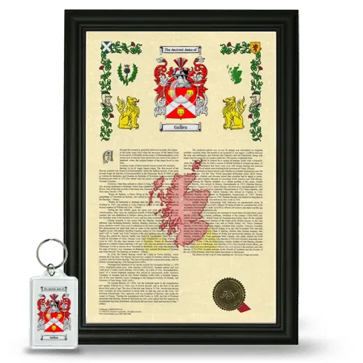 Gallen Framed Armorial History and Keychain - Black