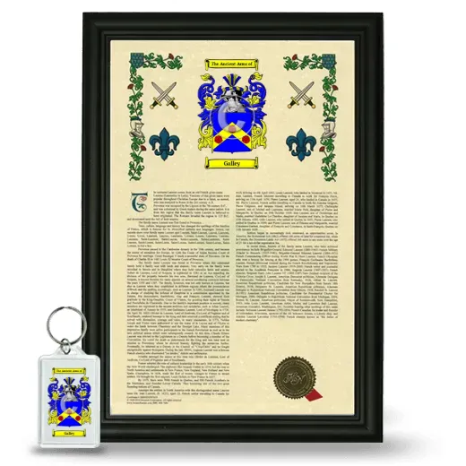 Galley Framed Armorial History and Keychain - Black