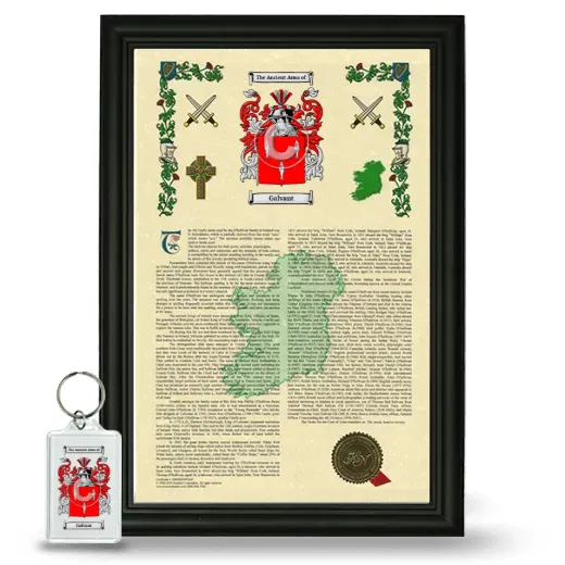Galvant Framed Armorial History and Keychain - Black