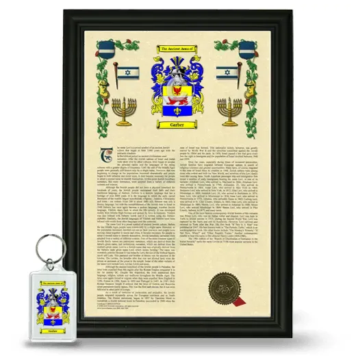 Garber Framed Armorial History and Keychain - Black
