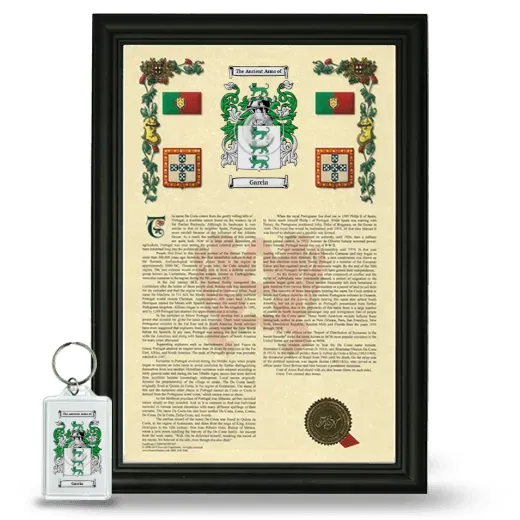 Garcìa Framed Armorial History and Keychain - Black