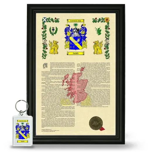 Garich Framed Armorial History and Keychain - Black