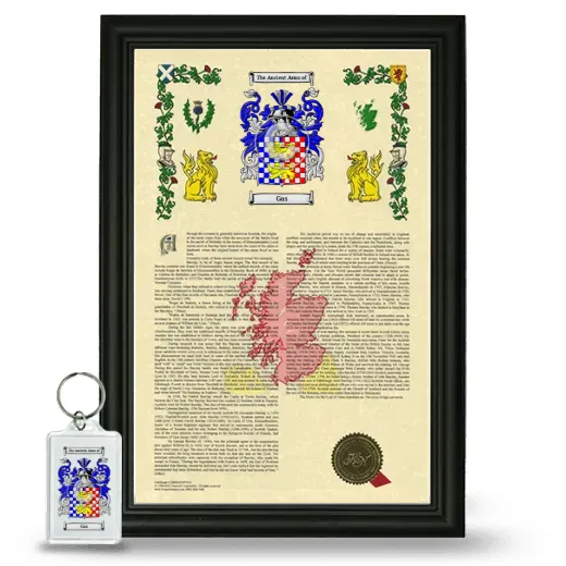 Gas Framed Armorial History and Keychain - Black