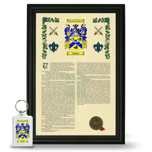 Gaspary Framed Armorial History and Keychain - Black