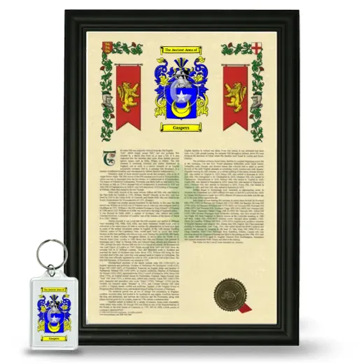 Gaspers Framed Armorial History and Keychain - Black