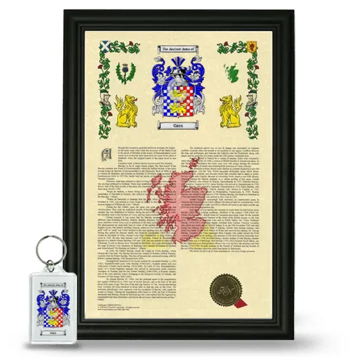 Gass Framed Armorial History and Keychain - Black