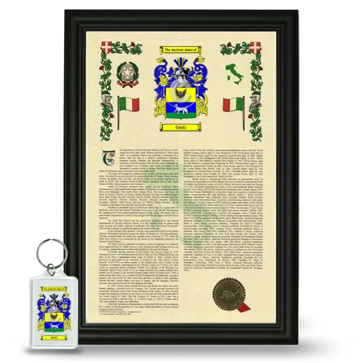 Gatti Framed Armorial History and Keychain - Black
