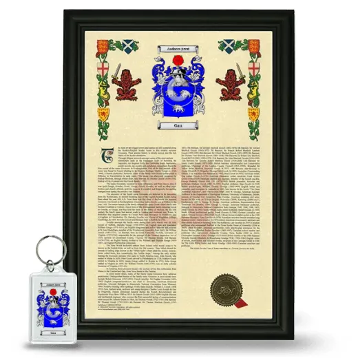 Gau Framed Armorial History and Keychain - Black