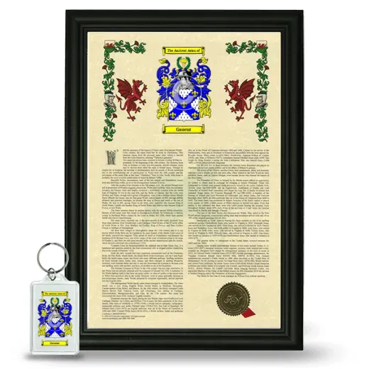 Gauent Framed Armorial History and Keychain - Black