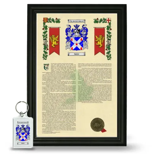 Gaver Framed Armorial History and Keychain - Black