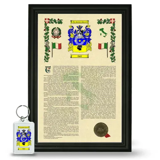 Gavi Framed Armorial History and Keychain - Black