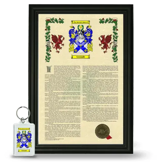 Gawande Framed Armorial History and Keychain - Black