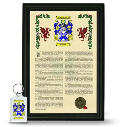 Gawane Framed Armorial History and Keychain - Black