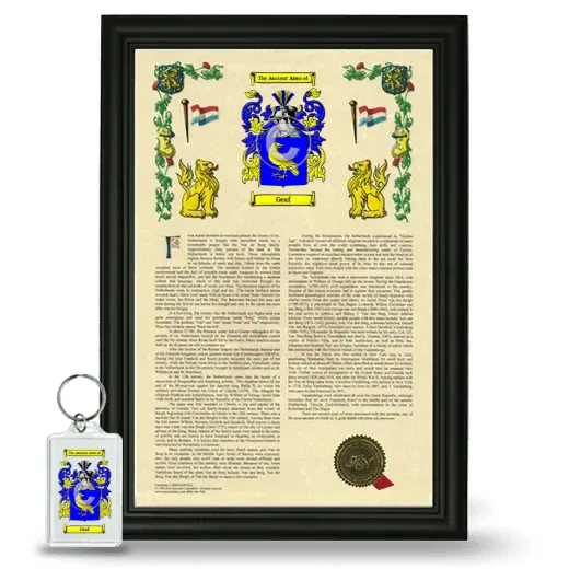 Geaf Framed Armorial History and Keychain - Black
